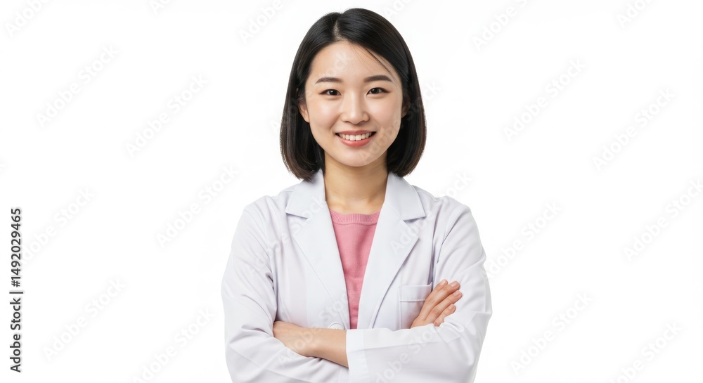 Confident woman in a lab coat Confident woman in a lab coat