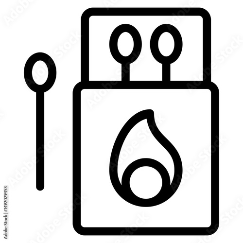matches icon with outline style and pixel perfect base. Suitable for website design, logo, app and UI. Based on the size of the icon in general, so it can be reduced.
