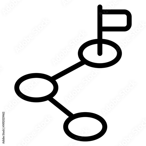 route icon with outline style and pixel perfect base. Suitable for website design, logo, app and UI. Based on the size of the icon in general, so it can be reduced.