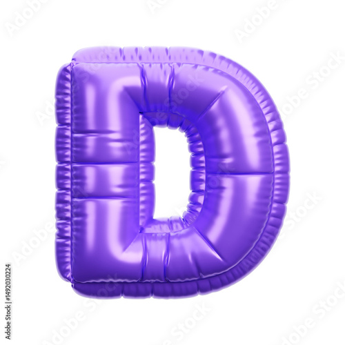 Alphabet ballon 3D icon render