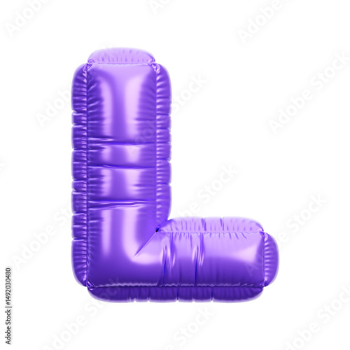 Alphabet ballon 3D icon render