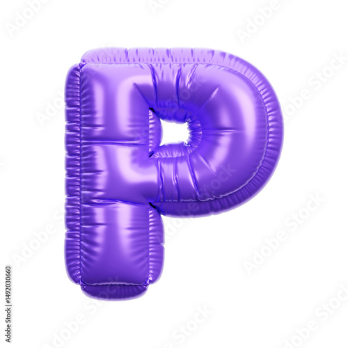 Alphabet ballon 3D icon render