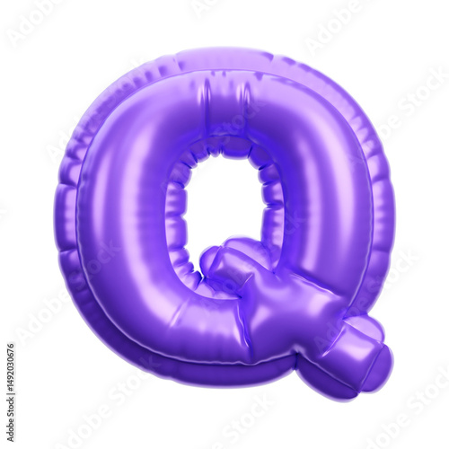 Alphabet ballon 3D icon render
