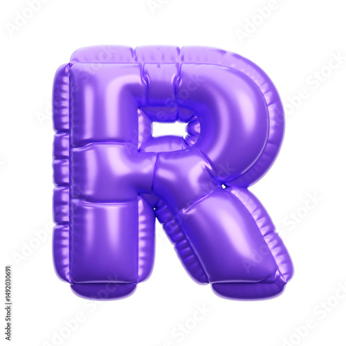 Alphabet ballon 3D icon render