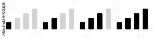 Wifi and signal icon set simple design