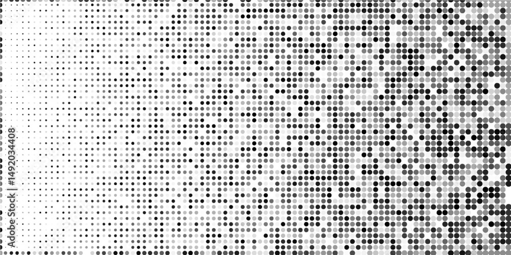 Halftone gradient. Dotted gradient, smooth dots spraying and halftones dot background seamless horizontal geometric pattern vector template set. dots vector Halftone gradient. Dotted gradient, smooth dots spraying and halftones dot background seamless horizontal geometric pattern vector template set. dots vector