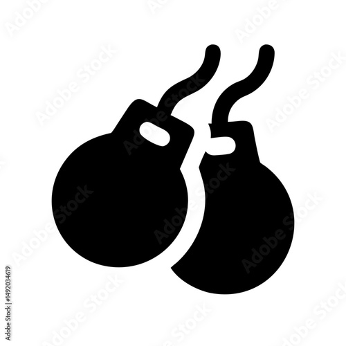 Castanets icon, a simple black design for websites and apps