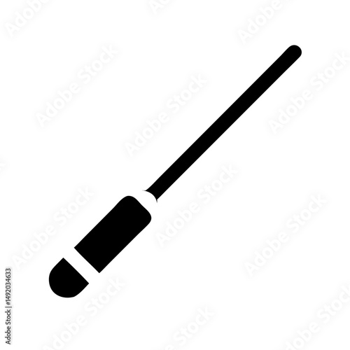 Simple conductor baton icon, for presentations and websites