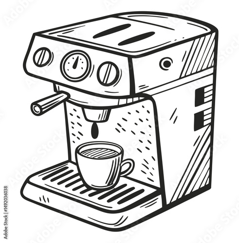 coffee machine vector illustration