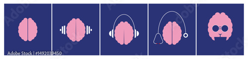 brain set with various activities.