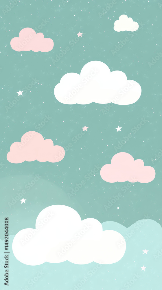 Dreamy pastel cloud gradient with mint and blush tones perfect for whimsical art and relaxing visuals Dreamy pastel cloud gradient with mint and blush tones perfect for whimsical art and relaxing visuals