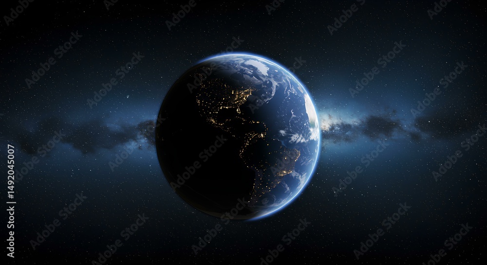 Fototapeta premium earth and moon