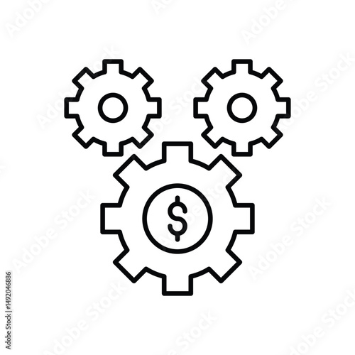 Business Management Icon vector stock illustration