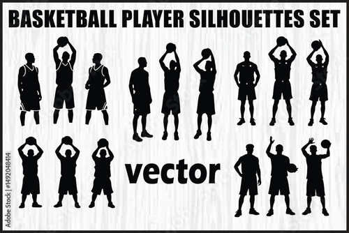 Basketball Player Vector Set
