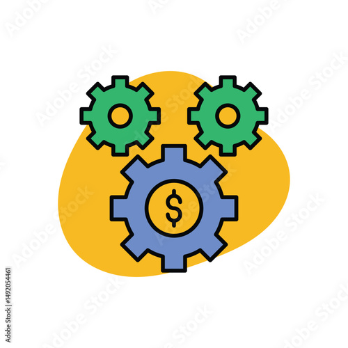 Business Management Icon vector stock illustration