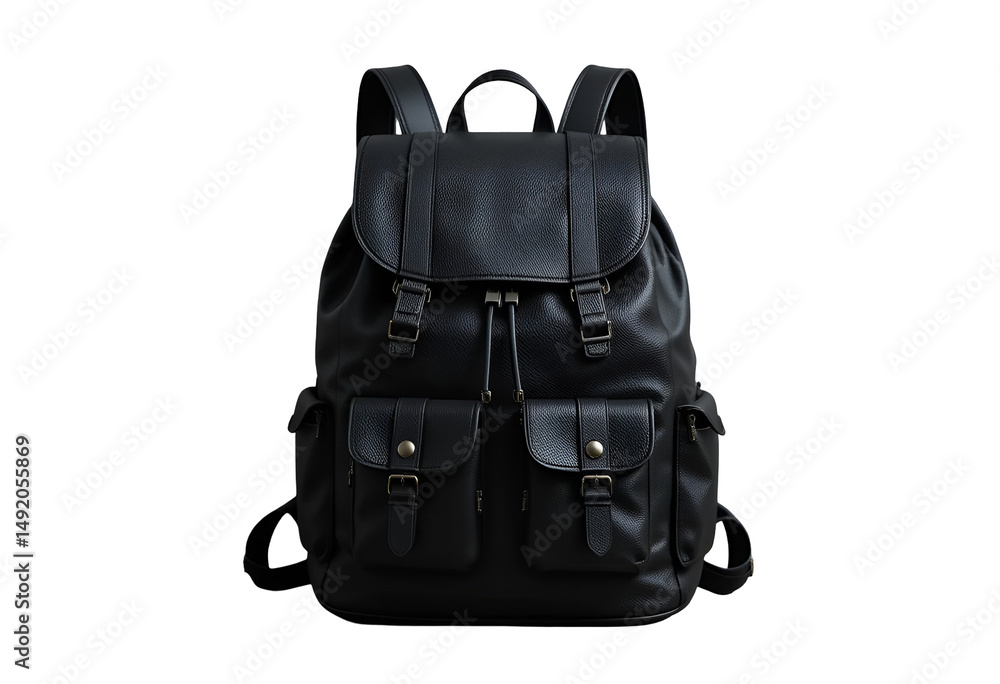 Naklejka premium black leather bag