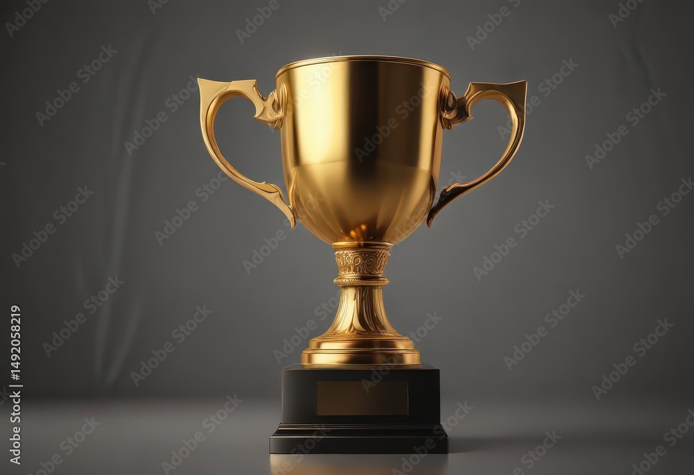 Abstract golden trophy cup vector silhouette, modern style , victory, symbol Abstract golden trophy cup vector silhouette, modern style , victory, symbol
