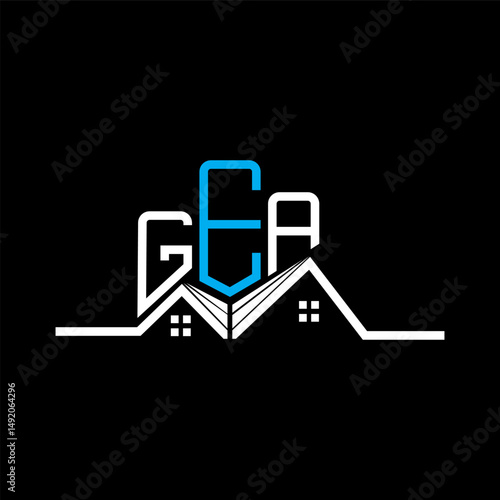 GEA Real State logo design, GEA simple and modern logo. GEA luxurious alphabet design