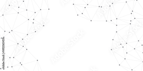 Geometric abstract background with connected line and dots. Graphic background for your design