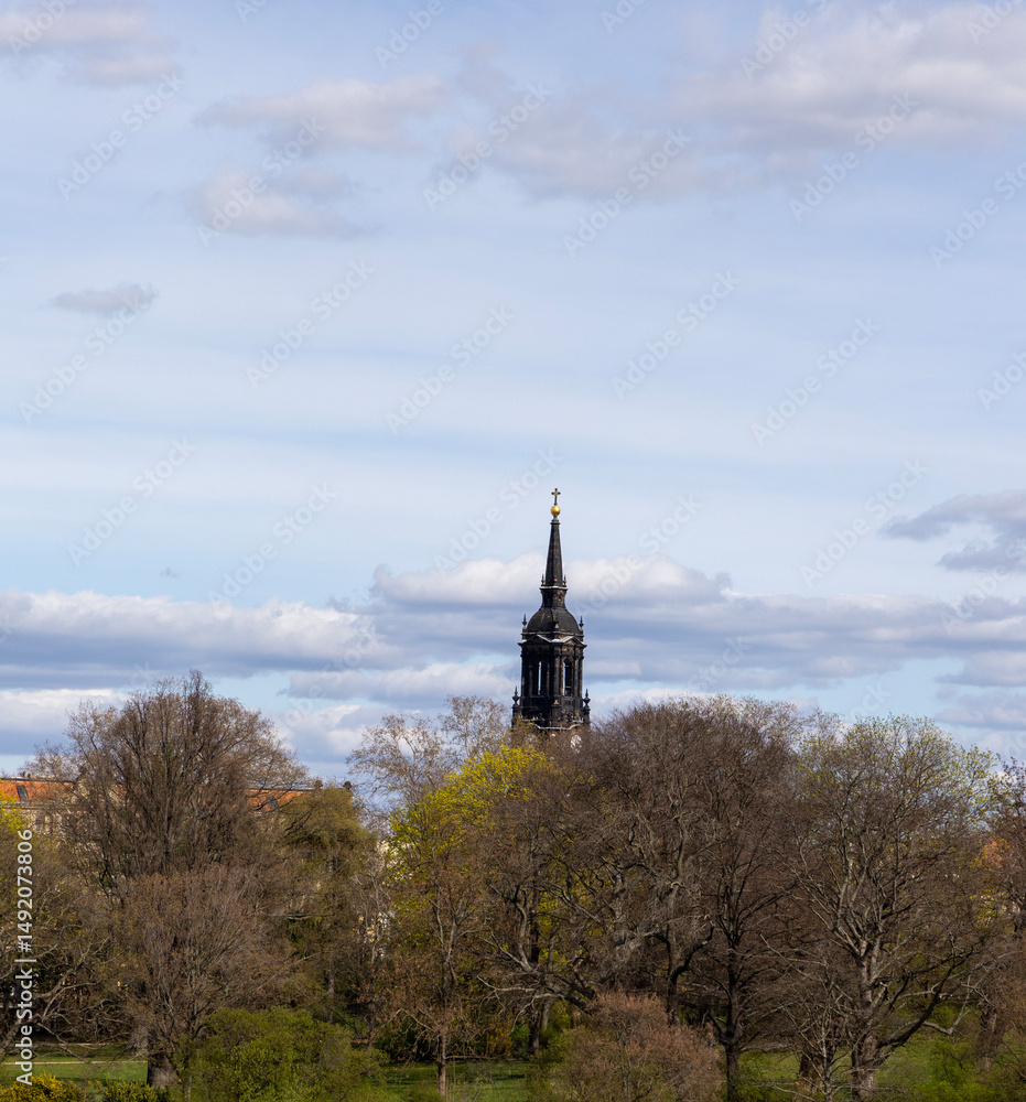Fototapeta premium Antique architecture of old buildings Dresden, Germany