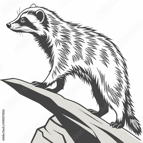 illustrate a realistic vector animal with detaile