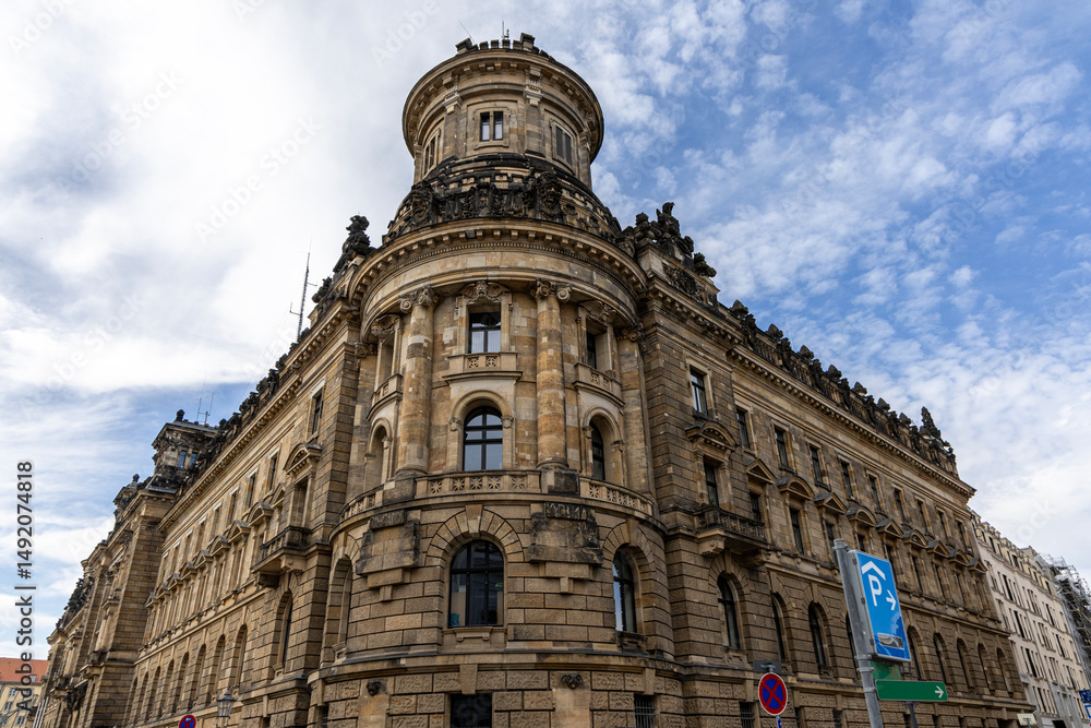 Fototapeta premium Antique architecture of old buildings Dresden, Germany