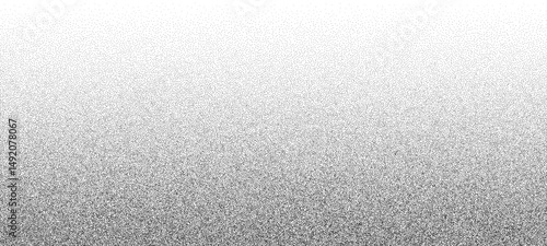 Light noise grain dots background. Vector dotwork pattern, dotted texture with subtle gradient. Black stipple sand grain effect. Abstract grunge monochrome surface, overlay with stochastic spray