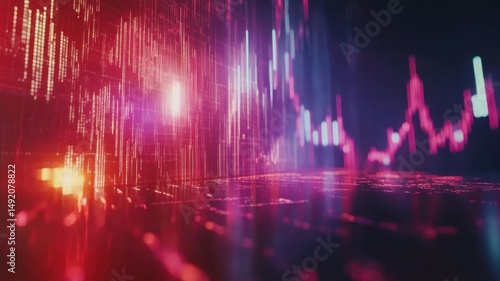 Abstract financial stock data chart background