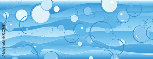 cute background with flying soap bubbles	