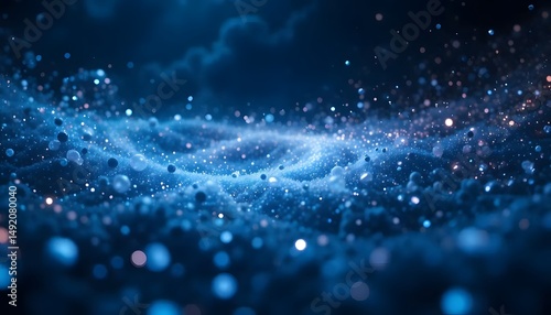 Celestial symphony of swirling azure wonders