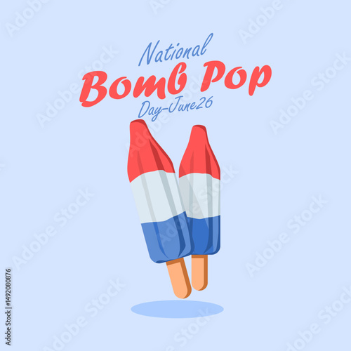 vector graphic of National Bomb Pop Day ideal for National Bomb Pop Day celebration