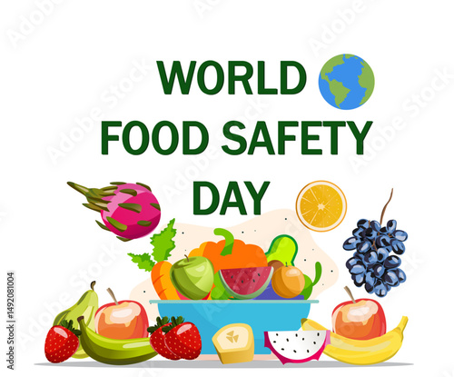 world food safety day  vector