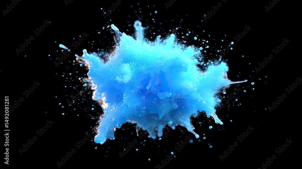 Abstract blue ink explosion Abstract blue ink explosion