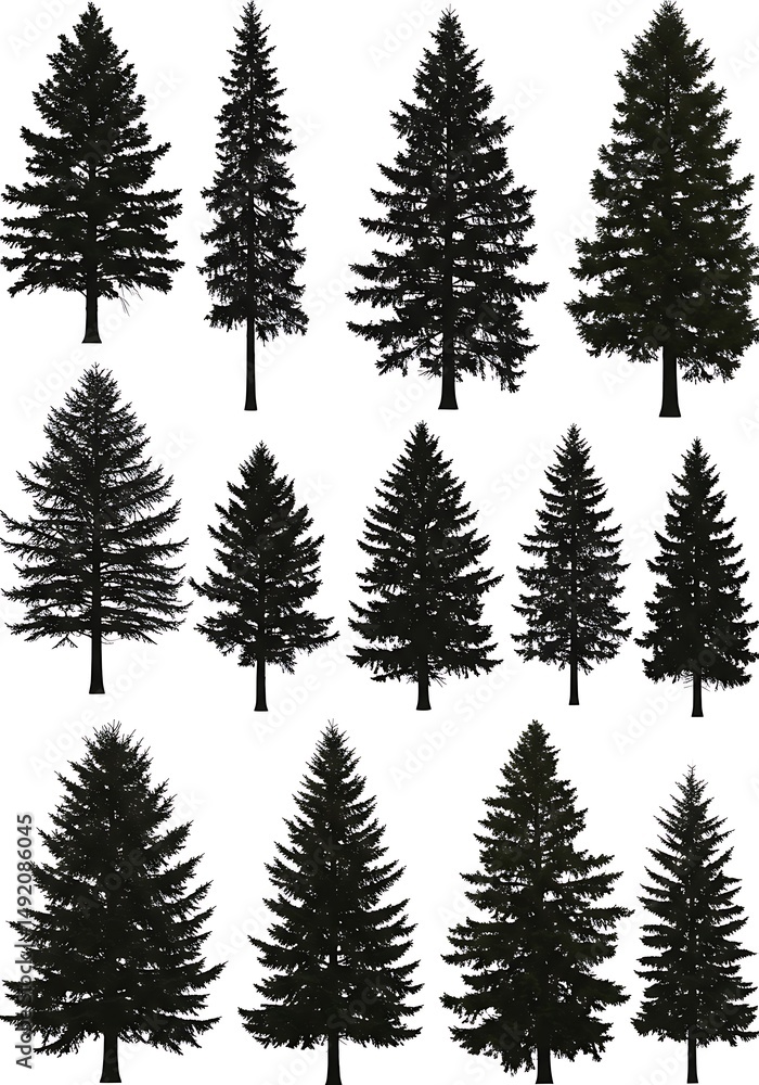 Obraz premium Evergreen Silhouettes