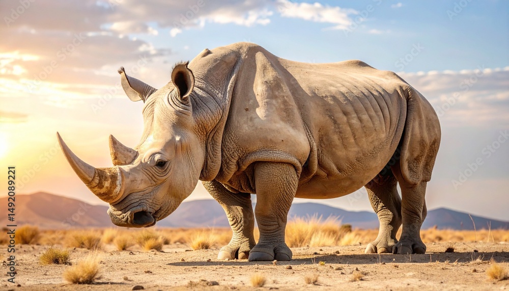 Obraz premium rhino in the savannah