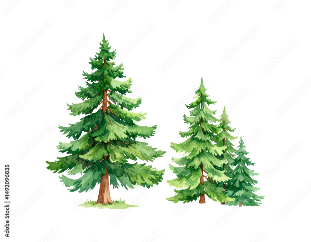 Obraz premium A quiet and beautiful picture of a pine tree.