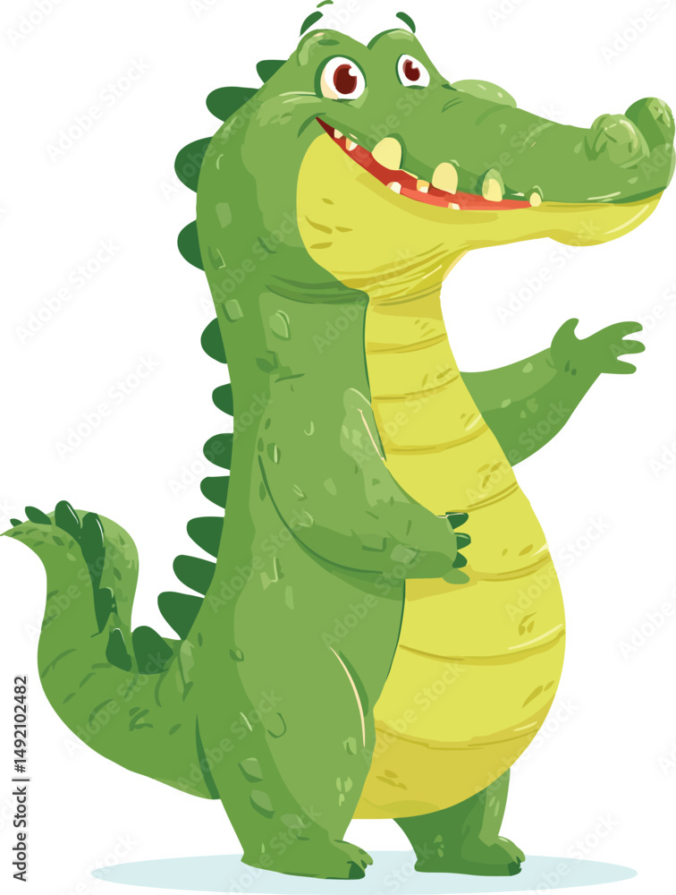 Fototapeta premium Dinosaur Cartoon Mascot Illustration Character Vector Clip-art Hand-drawn Logo Design