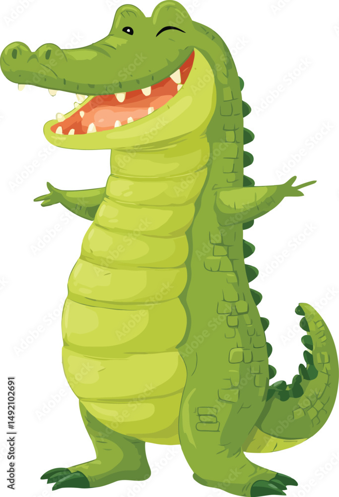 Naklejka premium Dinosaur Cartoon Mascot Illustration Character Vector Clip-art Hand-drawn Logo Design