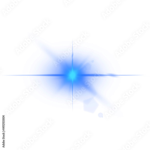 Blue Sparkle Light Effect PNG Shape