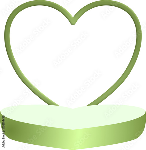 Heart shaped podium stage