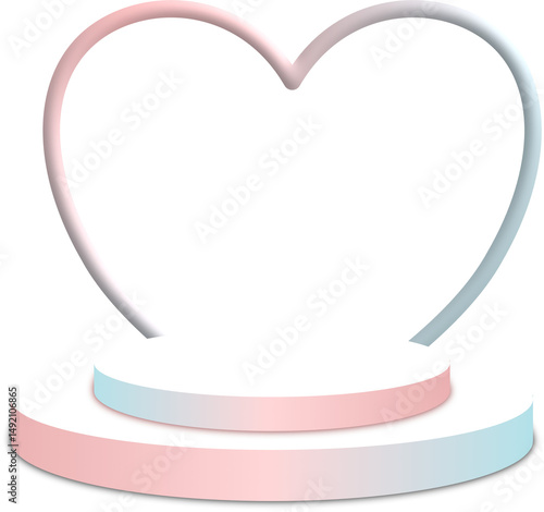 pastel heart display
