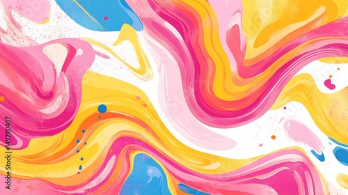 Wallpaper Mural Abstract Colorful Swirling Paint Pattern Torontodigital.ca