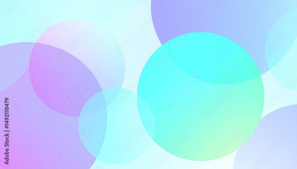 Obraz premium Abstract colorful backdrop design with round blue and pink elements like shiny glass spheres