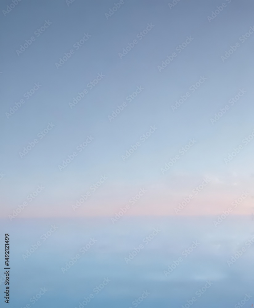 Obraz premium Soft light blue pastel sky gradient, tranquil and smooth, peaceful abstract background , muted, digital-art