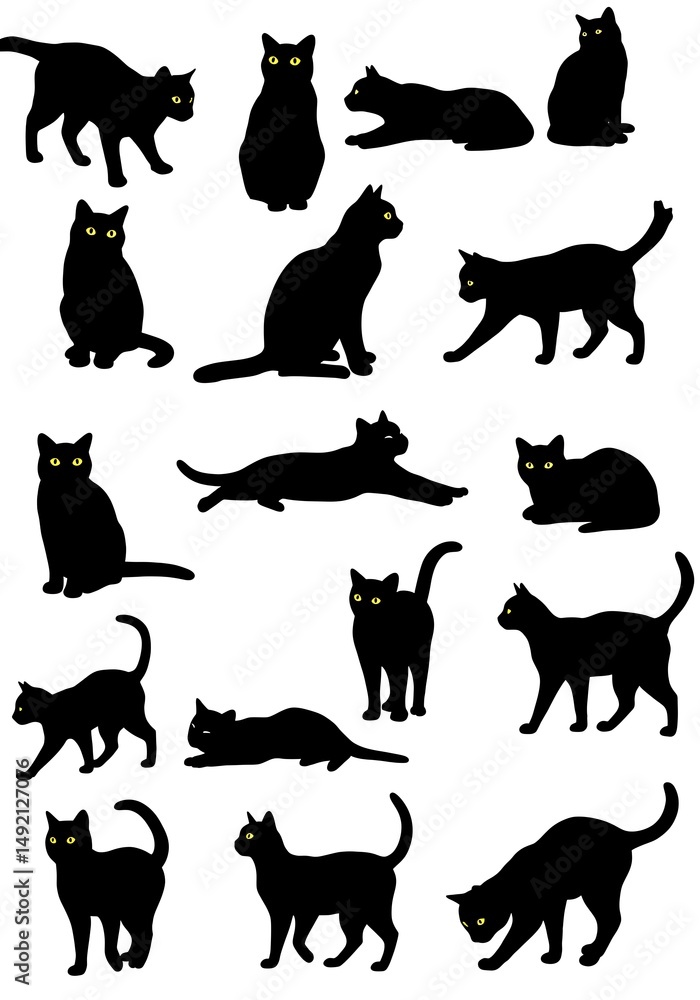 Feline Silhouettes: A Nocturnal Ballet AI Generated Feline Silhouettes: A Nocturnal Ballet AI Generated