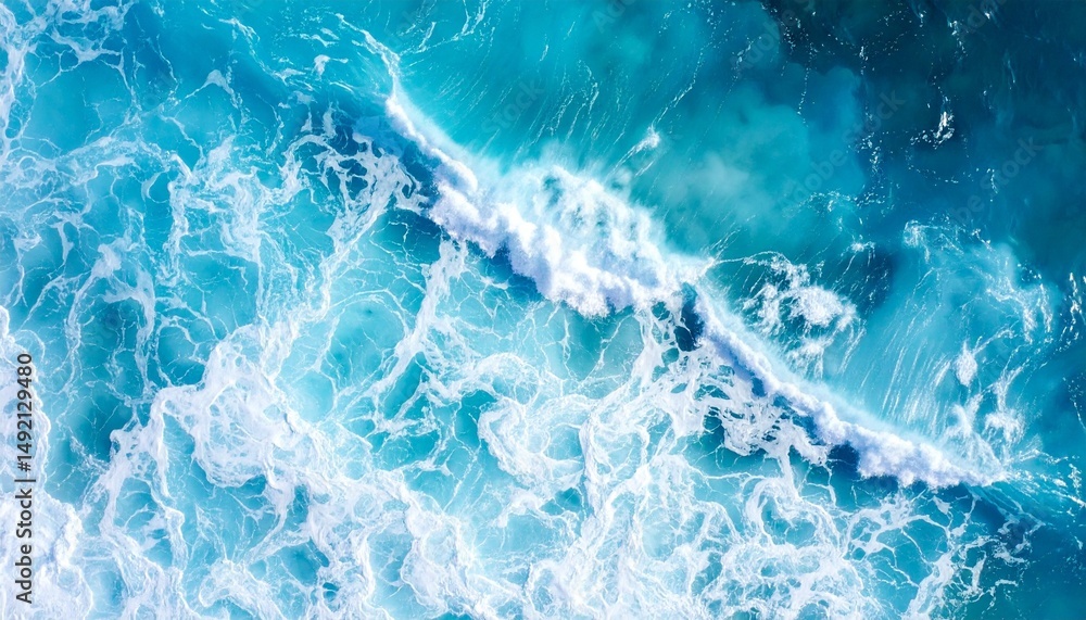 Obraz premium blue water wave surface
