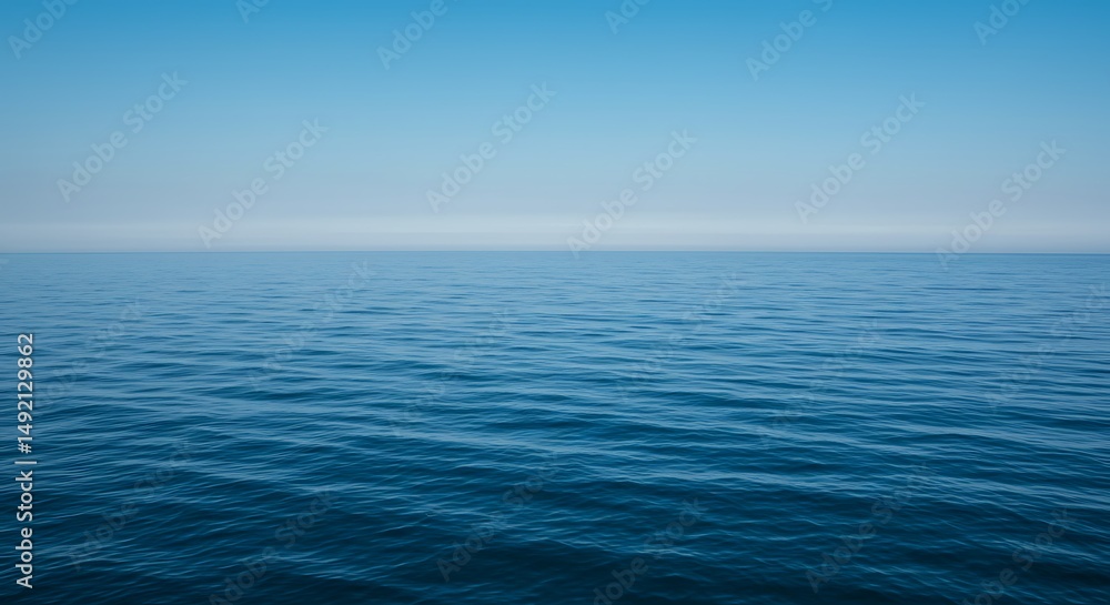 Fototapeta premium Ocean Water and Clear Blue Sky