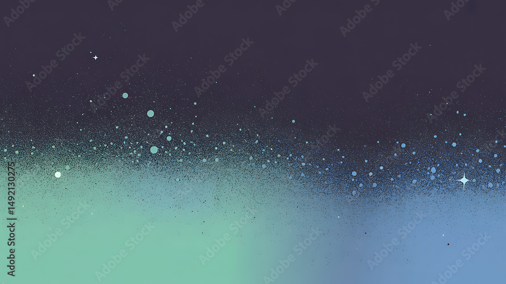 Obraz premium Abstract Cosmic Gradient Background with Teal and Blue Spray Paint Texture