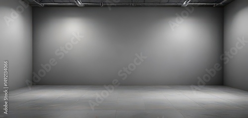 Gradient grey studio backdrop, empty room for product display, light, studio background
