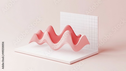 Abstract data growth graphic, market research, plan.